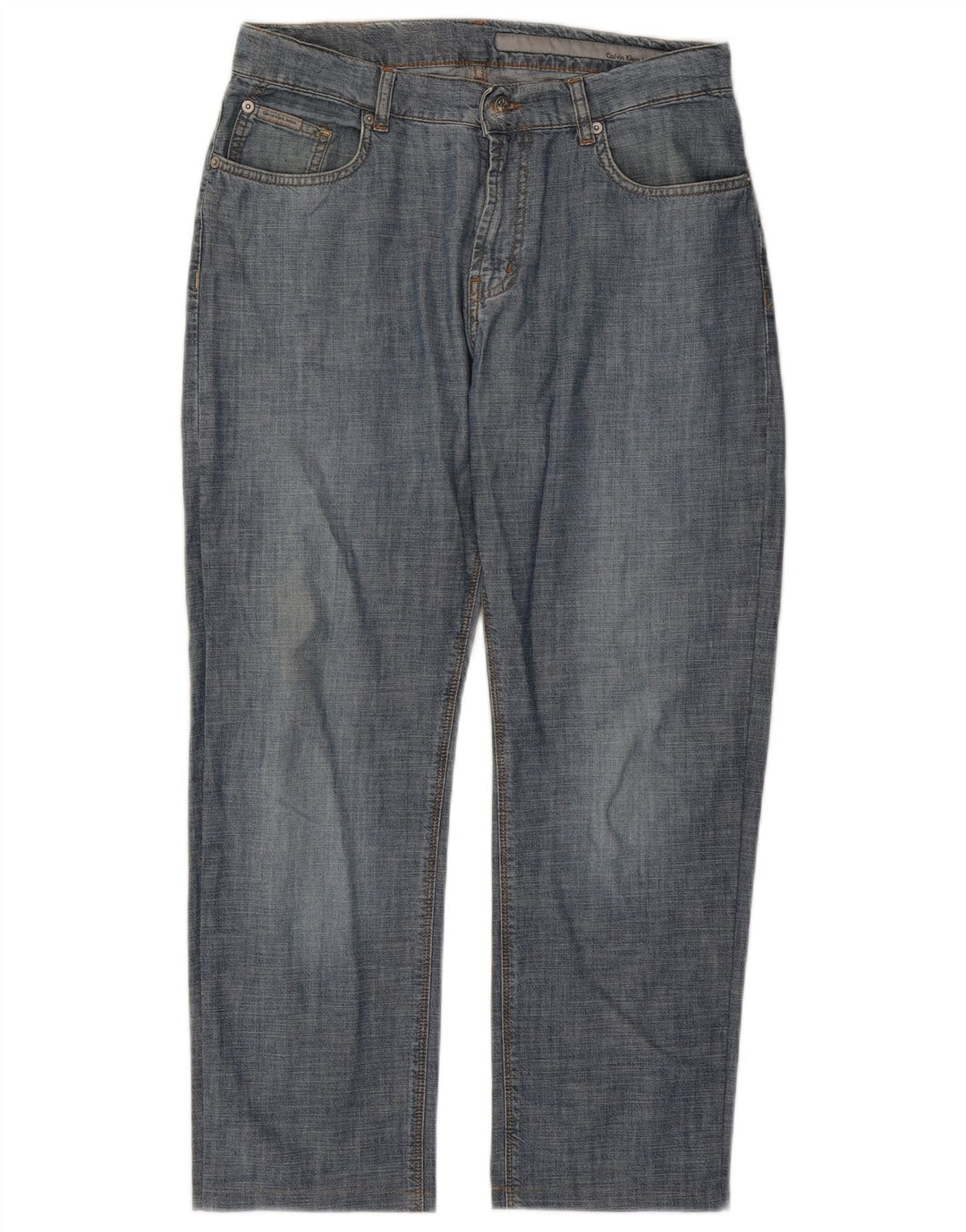 Vaqueros Rectos Calvin Klein Mujer W32 L27 Algodón Azul