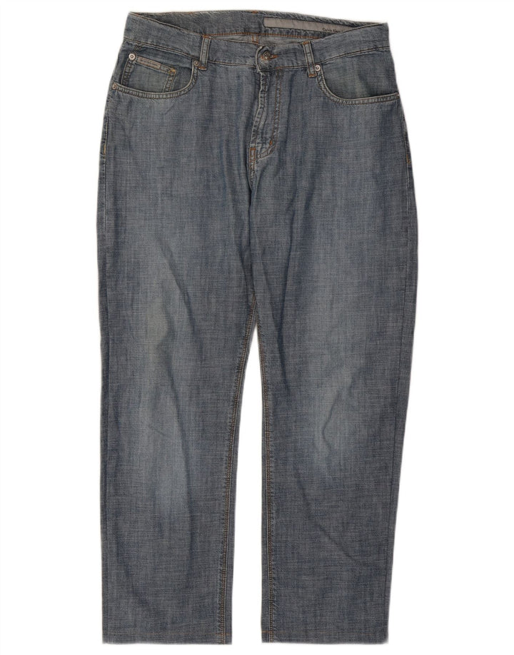 Vaqueros Rectos Calvin Klein Mujer W32 L27 Algodón Azul
