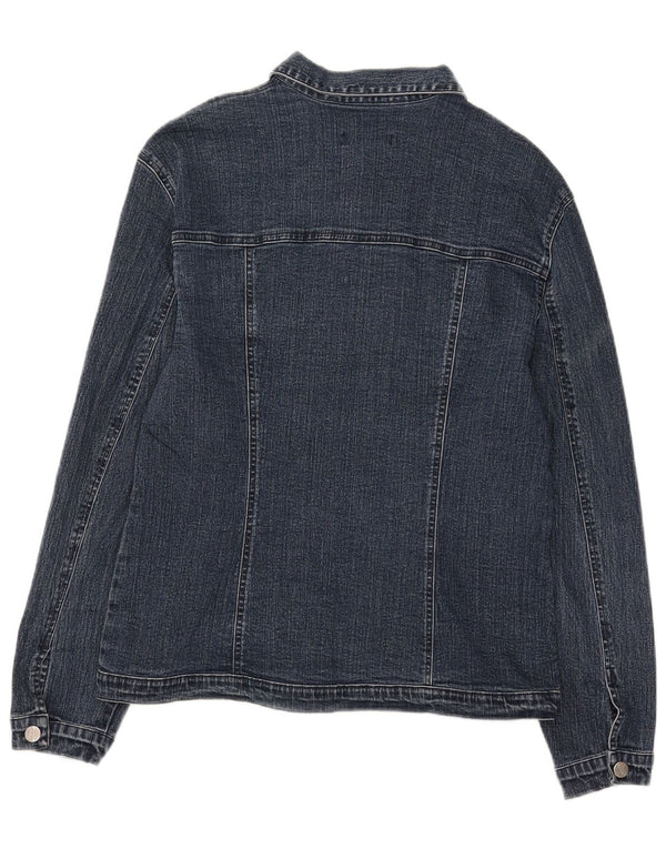Vintage mujer chaqueta de mezclilla Reino Unido 14 azul medio