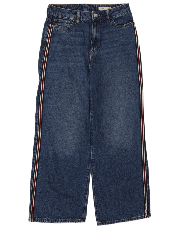 Marks & Spencer Vaqueros de pierna ancha para mujer UK 12 Medium W30 L28 Algodón azul