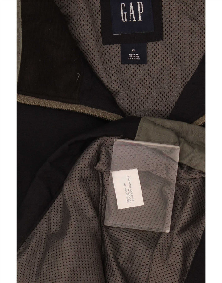 Gap Chaqueta de chándal para hombre XL Nylon color block negro