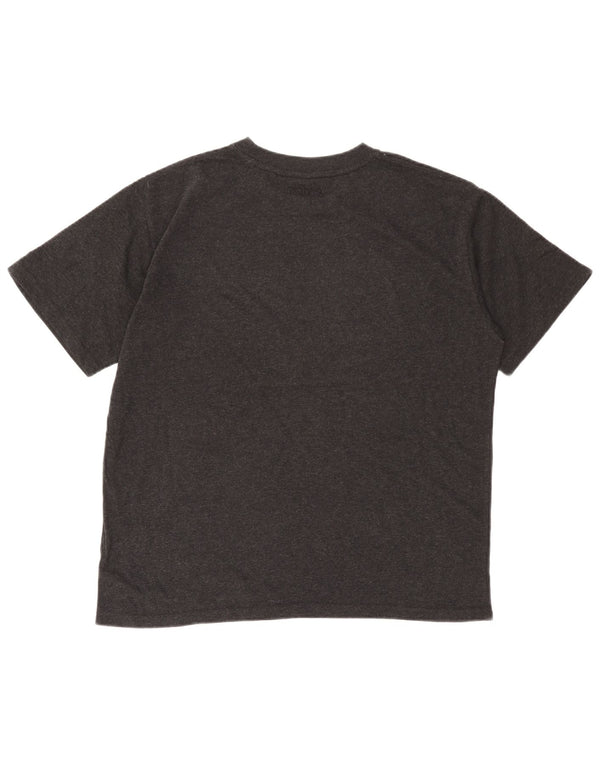 Superdry Mujer Camiseta Gráfica Top UK 40 Grande Algodón Gris