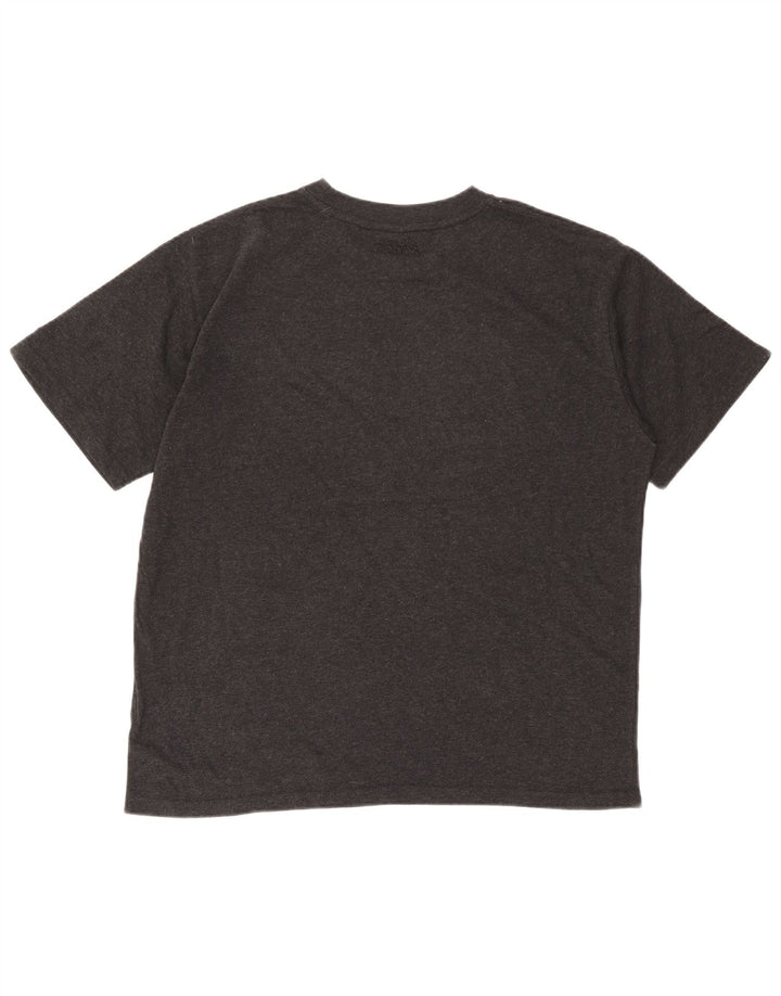 Superdry Mujer Camiseta Gráfica Top UK 40 Grande Algodón Gris