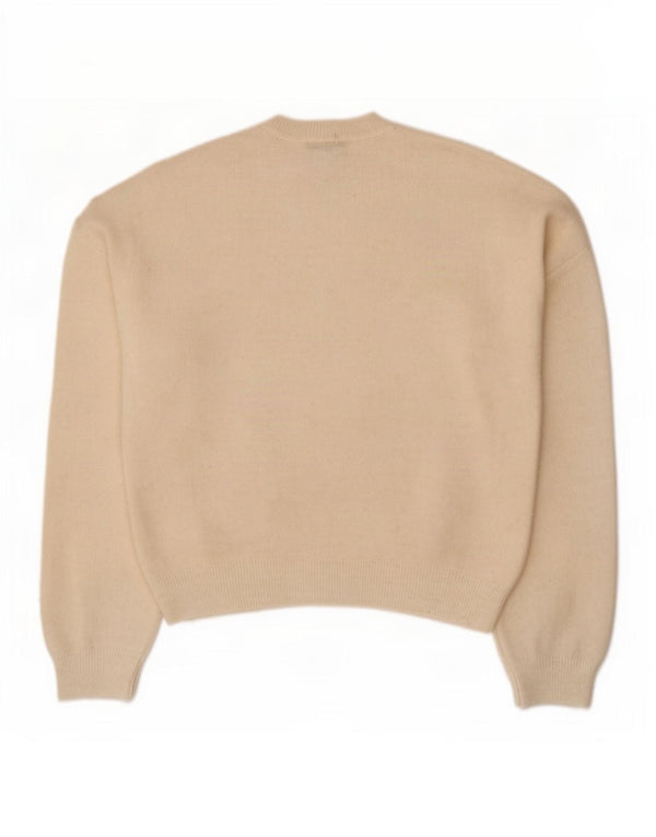 Marks & Spencer Suéter con cuello redondo y gráfico para mujer UK 40 Medium Off Wh