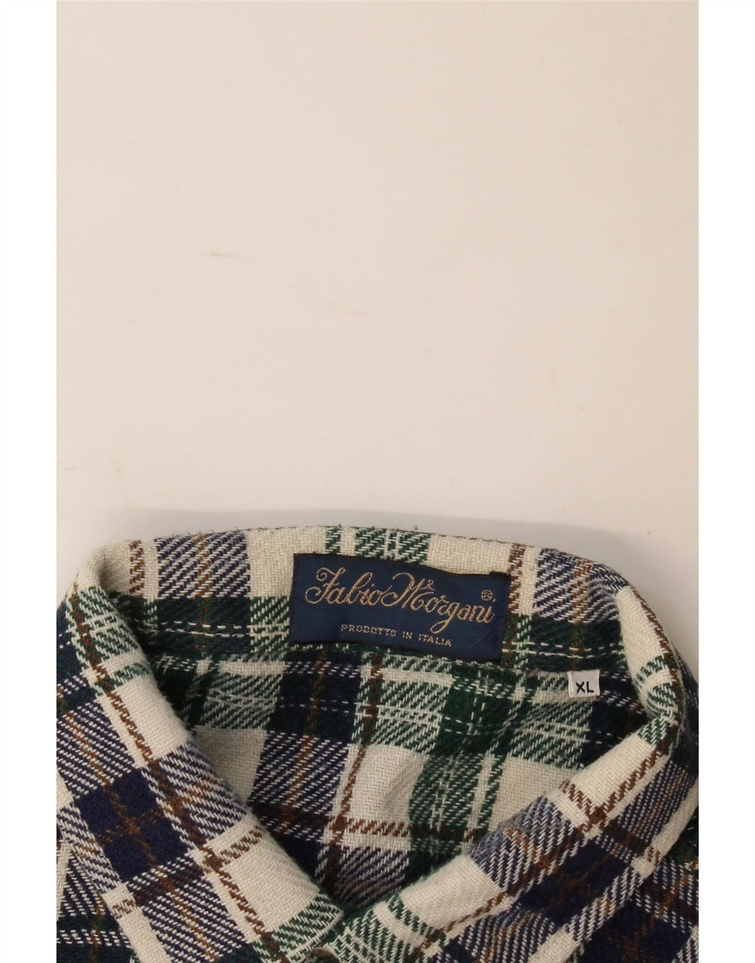Camisa de franela vintage para hombre XL Cuadro multicolor