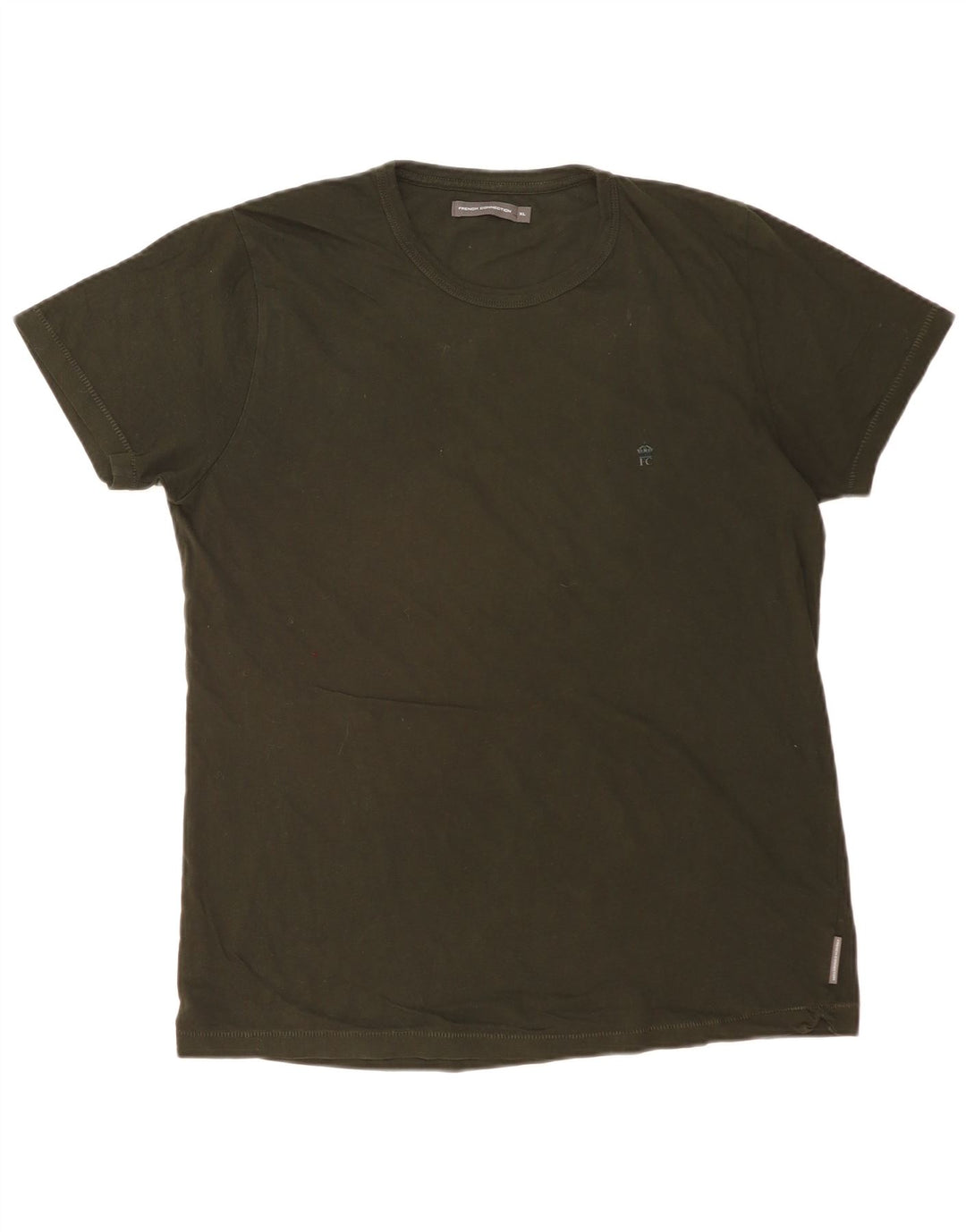 FRENCH CONNECTION Camiseta Hombre Top XL Caqui Algodón