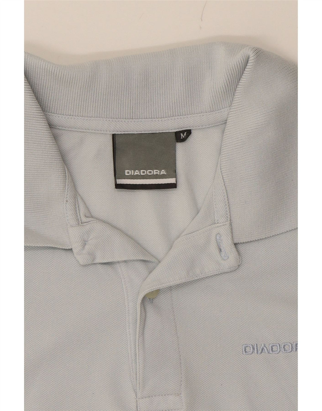 DIADORA Mens Polo Shirt Medium Grey Cotton Classic Vintage Diadora and Second-Hand Diadora from Messina Hembry 