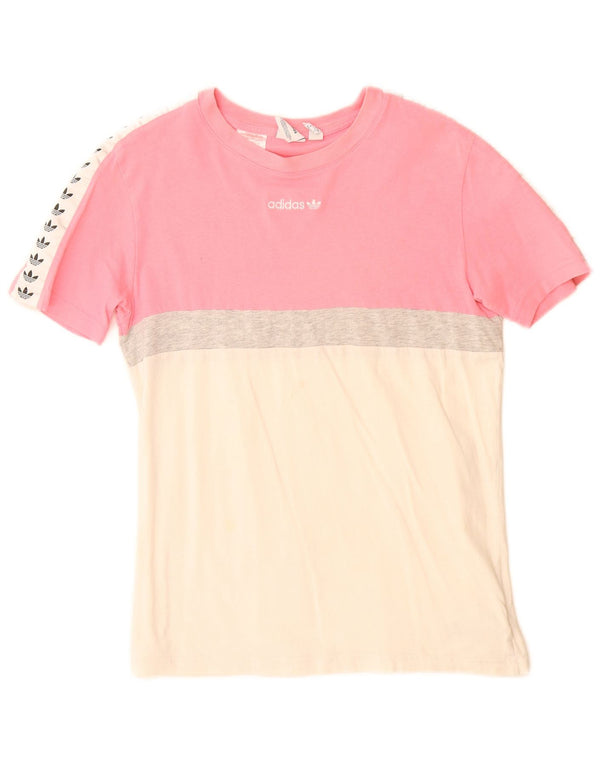 Adidas Camiseta gráfica para niña 13-14 años Algodón color block rosa