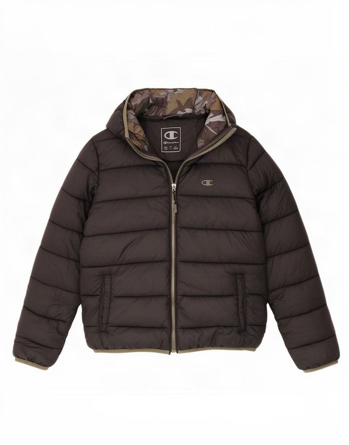 Champion Chaqueta acolchada con capucha para niños 11-12 años Grande Negro