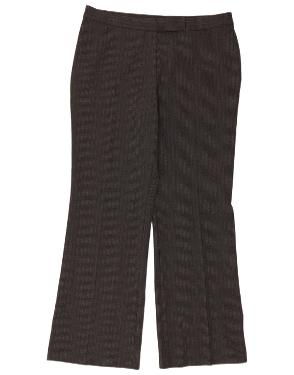 Marks & Spencer - Pantalón de traje para mujer, talla 40, talla grande, W34, L30, color gris a rayas