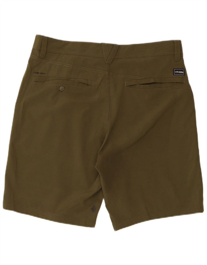 Volcom Pantalones cortos chinos para hombre, tamaño grande, poliéster caqui
