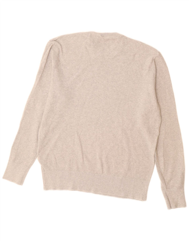 Zara Hombre Jersey De Cuello Redondo Jersey Grande Gris Algodón