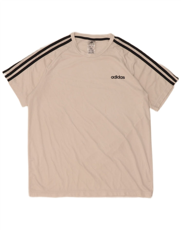 Adidas Hombre Aeroready Camiseta Top Grande Poliéster Blanco