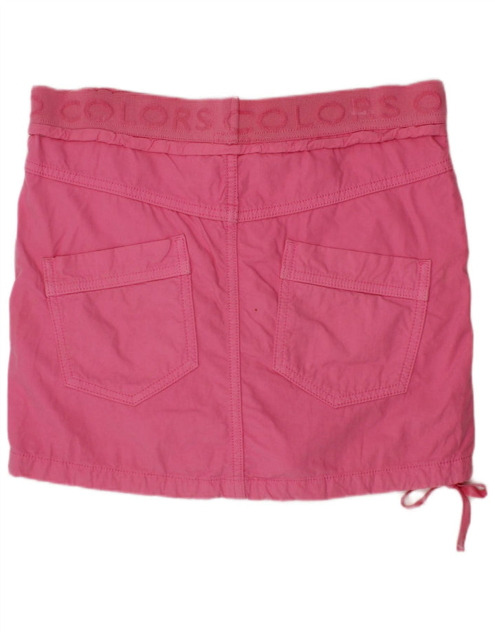 BENETTON Falda recta estampada para niña 13-14 años W28 Rosa