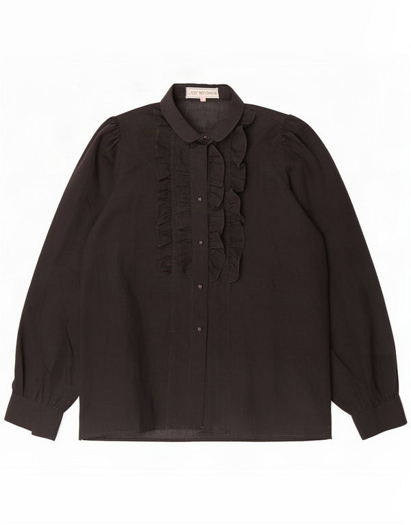Blusa camisera para mujer Lady Windsor IT 42 Poliéster negro mediano