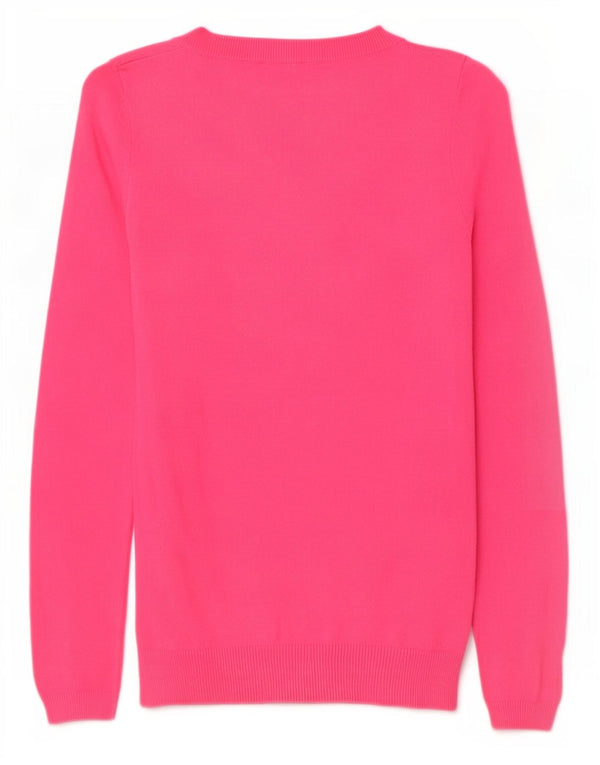 Zara - Jersey con cuello barco para mujer, talla 40, talla grande, algodón rosa