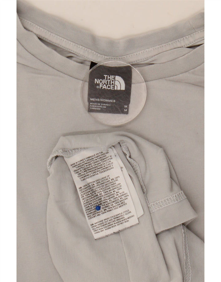 The North Face Hombre Camiseta Gráfica Top Algodón Gris Medio