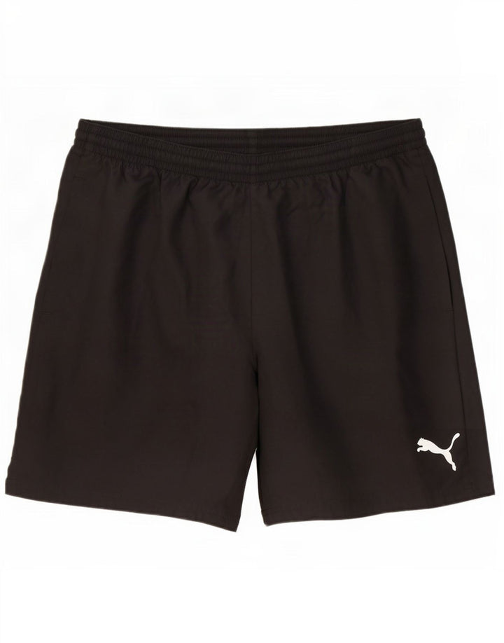 Puma - Pantalones cortos deportivos para hombre, talla grande, poliéster negro