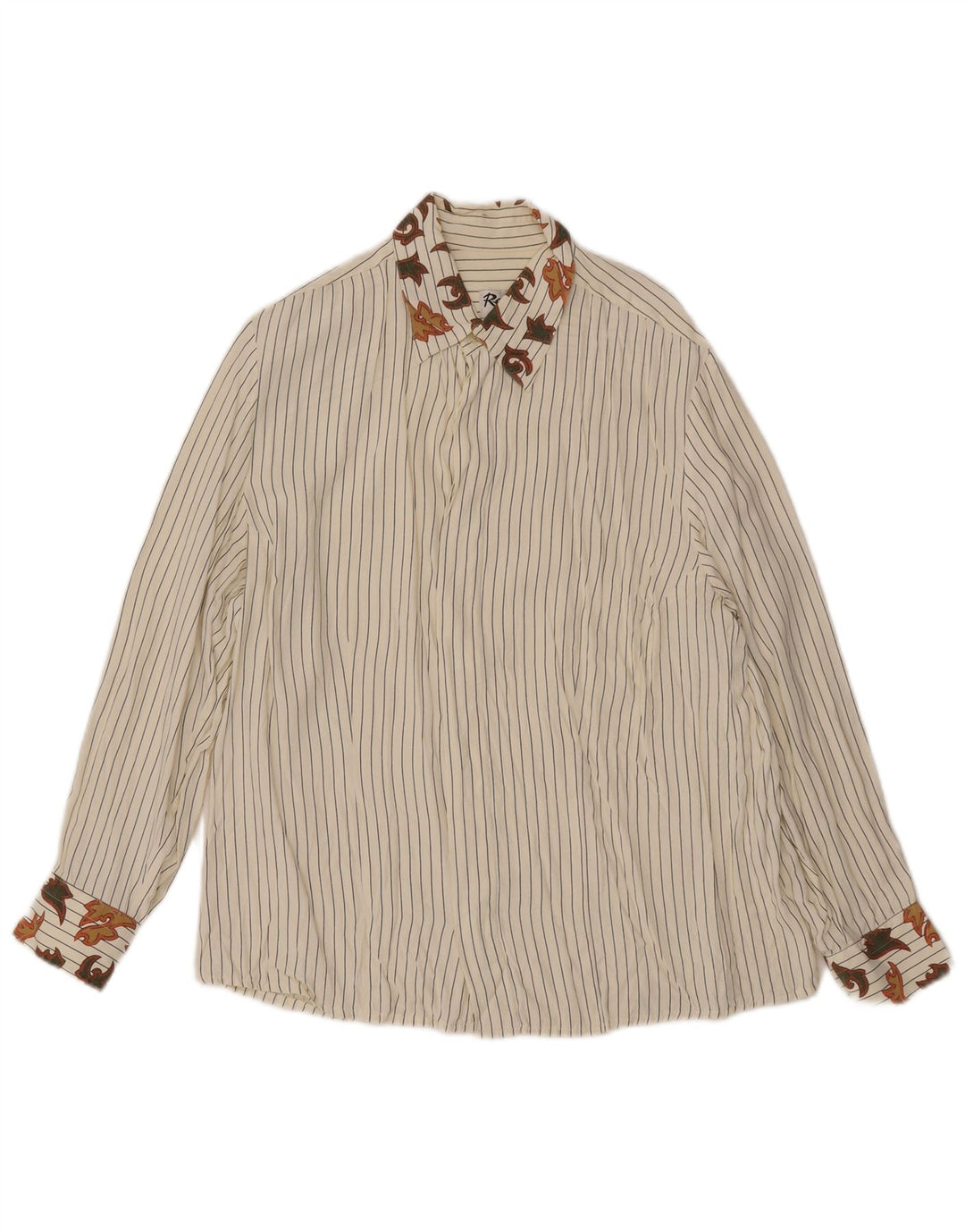 REPORTER Camisa para hombre talla 41 16 Grande color hueso a rayas