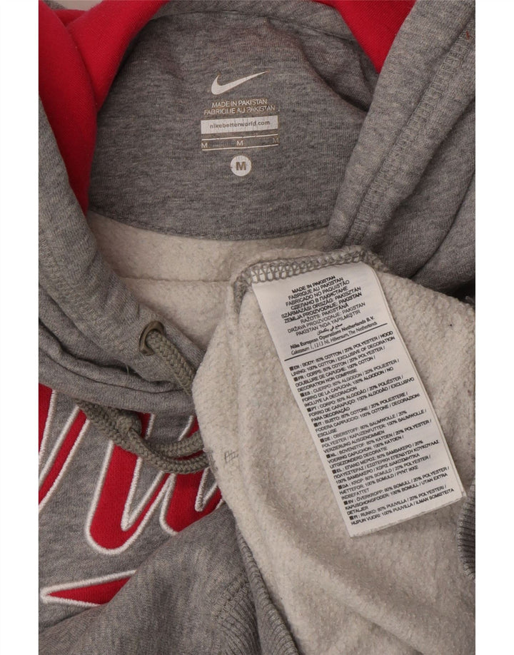 Nike Hombre Sudadera Con Capucha Gráfica Jersey De Algodón Gris Medio