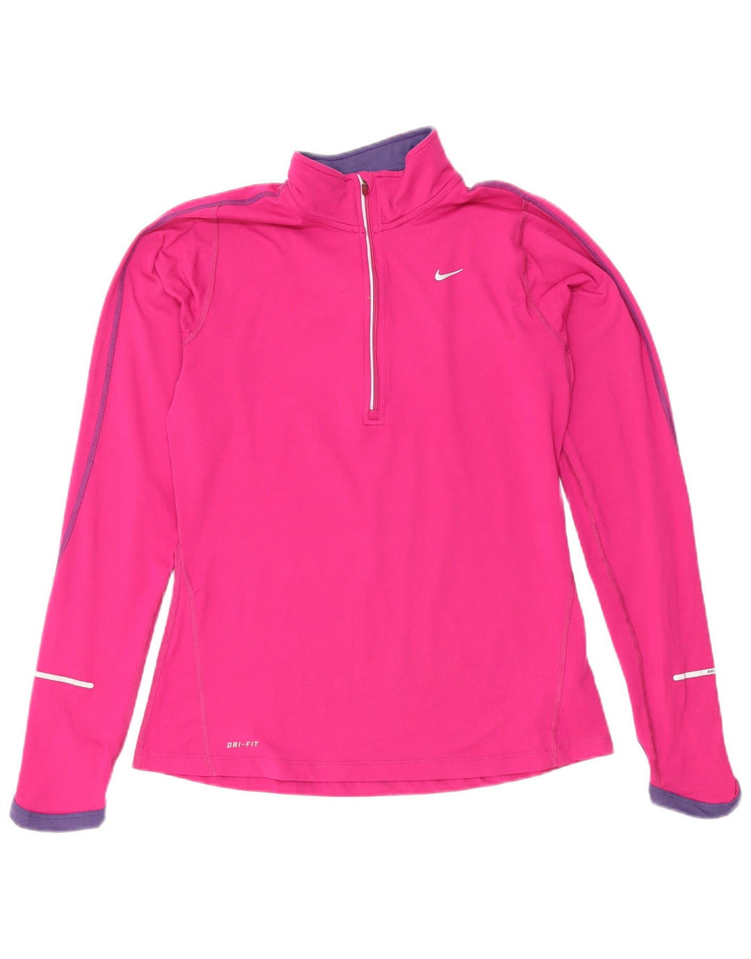 Nike Dri Fit - Chándal con cremallera y cuello para mujer, talla S, color rosa