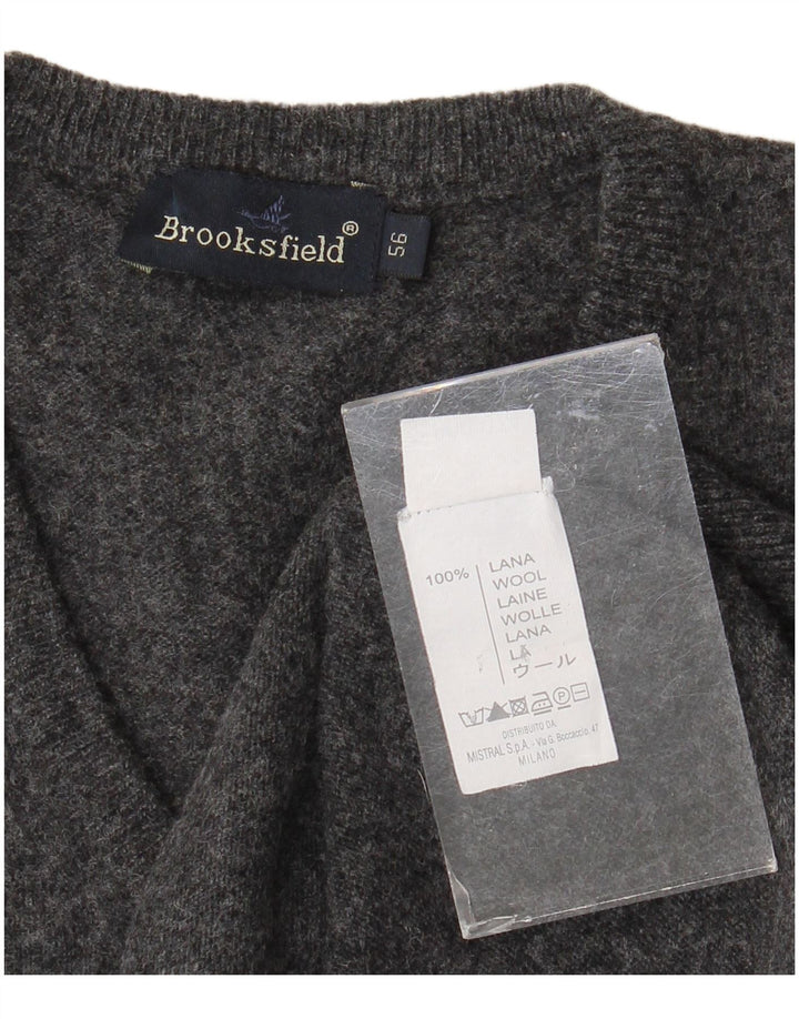 Brooksfield Camiseta sin mangas ajustada para hombre IT 3XL Lana gris
