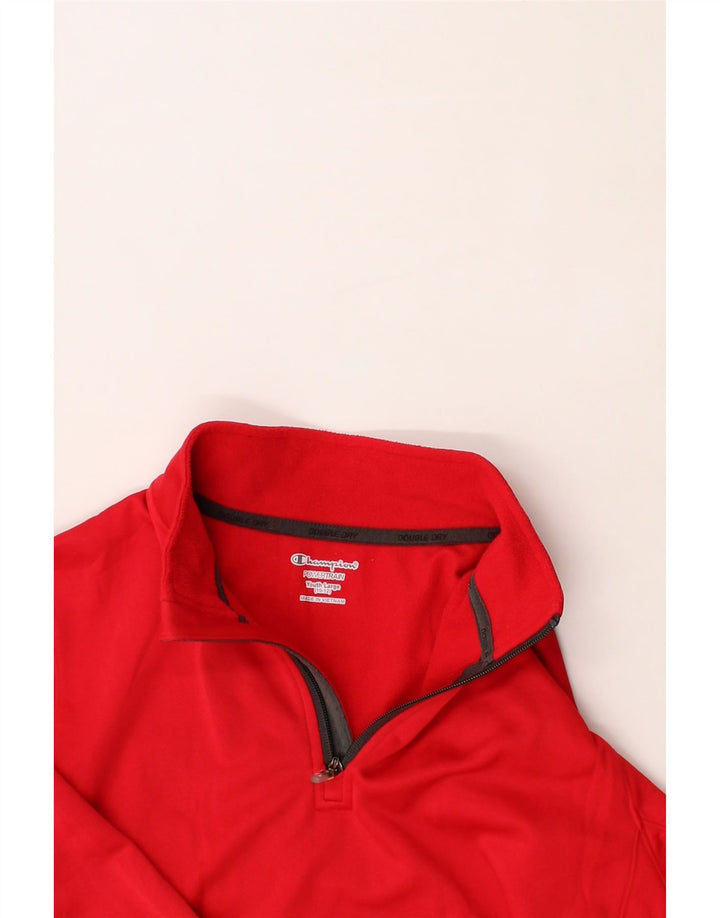 CHAMPION Boys Zip Neck Pullover Tracksuit Top 10-11 Years Large Red Vintage Champion and Second-Hand Champion from Messina Hembry 