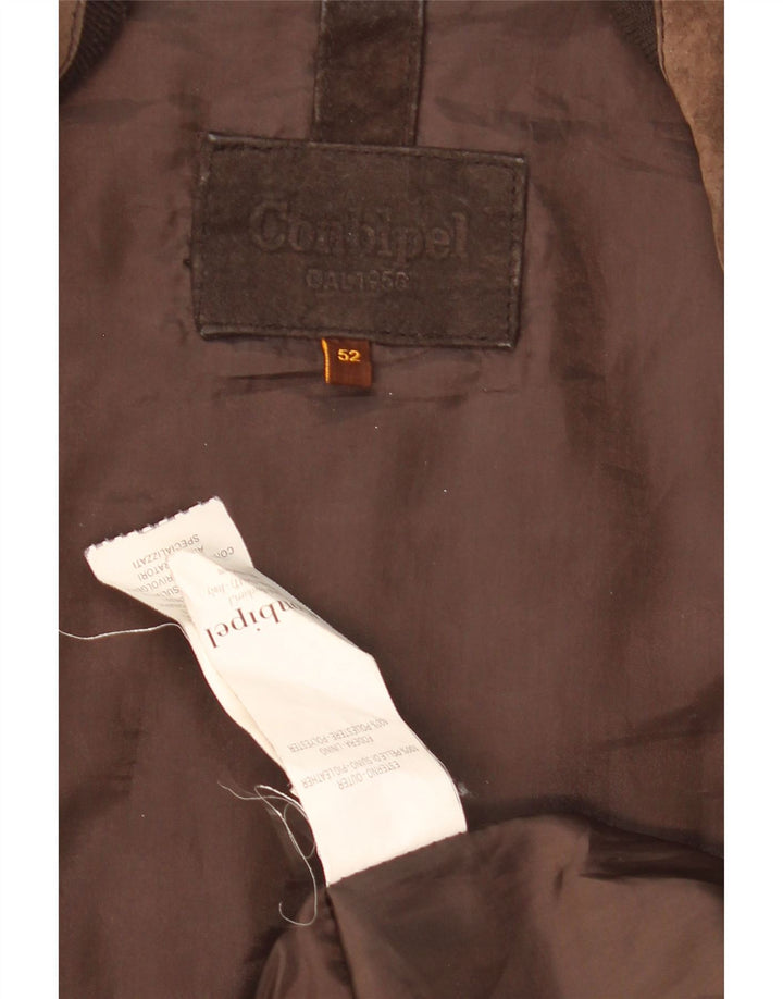 Conbipel Chaqueta de ante para hombre IT 52 Cuero marrón grande