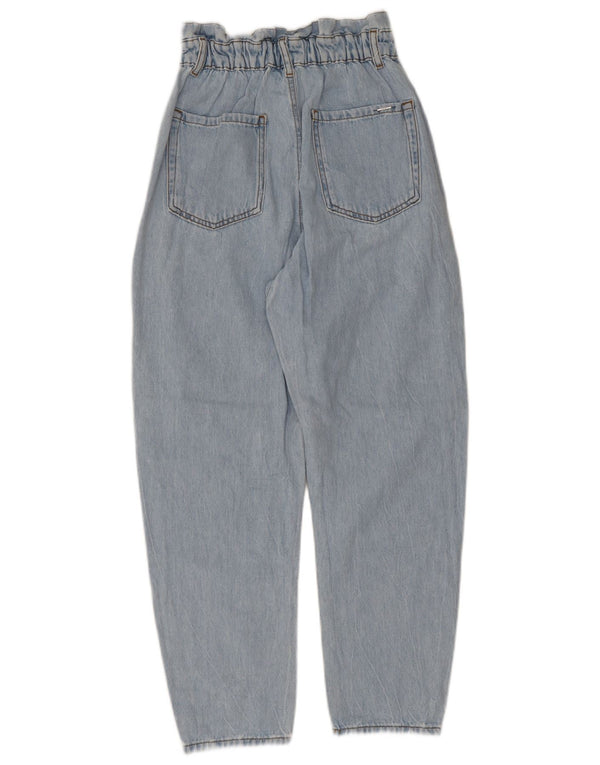 Zara Jeans Sueltos De Cintura Alta Para Mujer EU 34 2XS W24 L25 Algodón Azul
