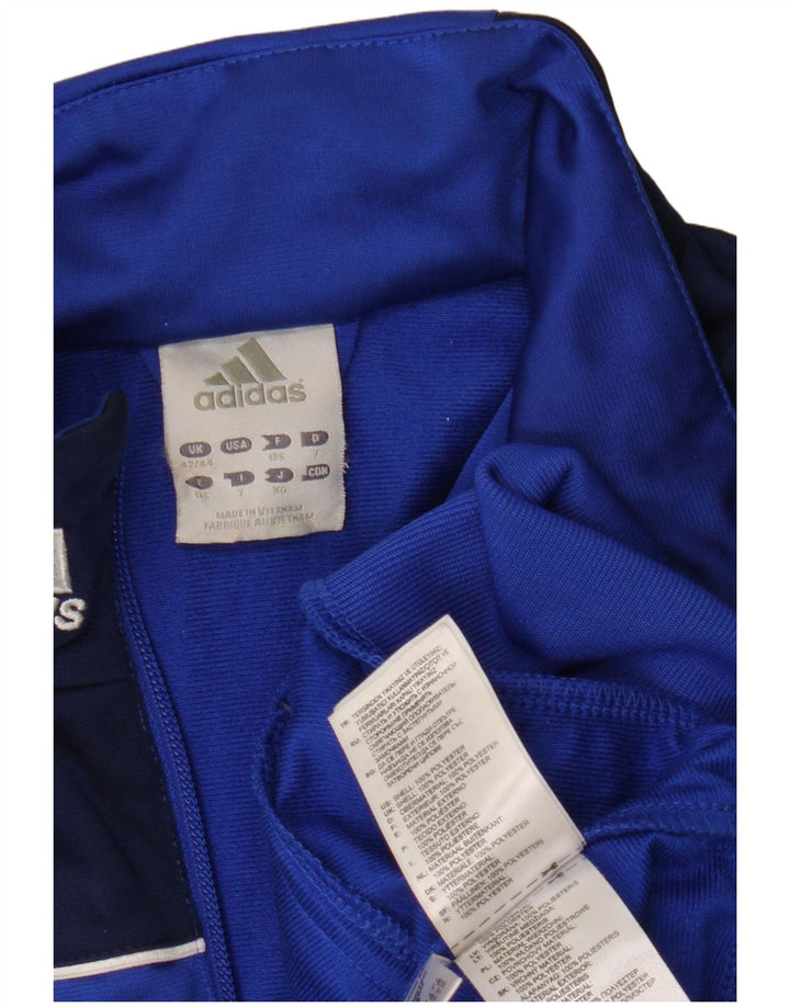 Adidas - Chaqueta de chándal para hombre, talla 42/44, poliéster color azul grande