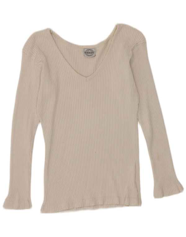 Newpenny Top Mujer Manga Larga UK 42 Medio Blanco
