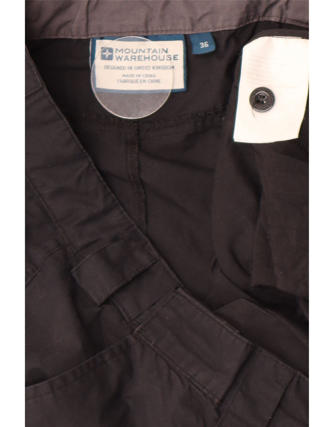 Pantalones cargo rectos para hombre de Mountain Warehouse W36 L31 Poliéster negro