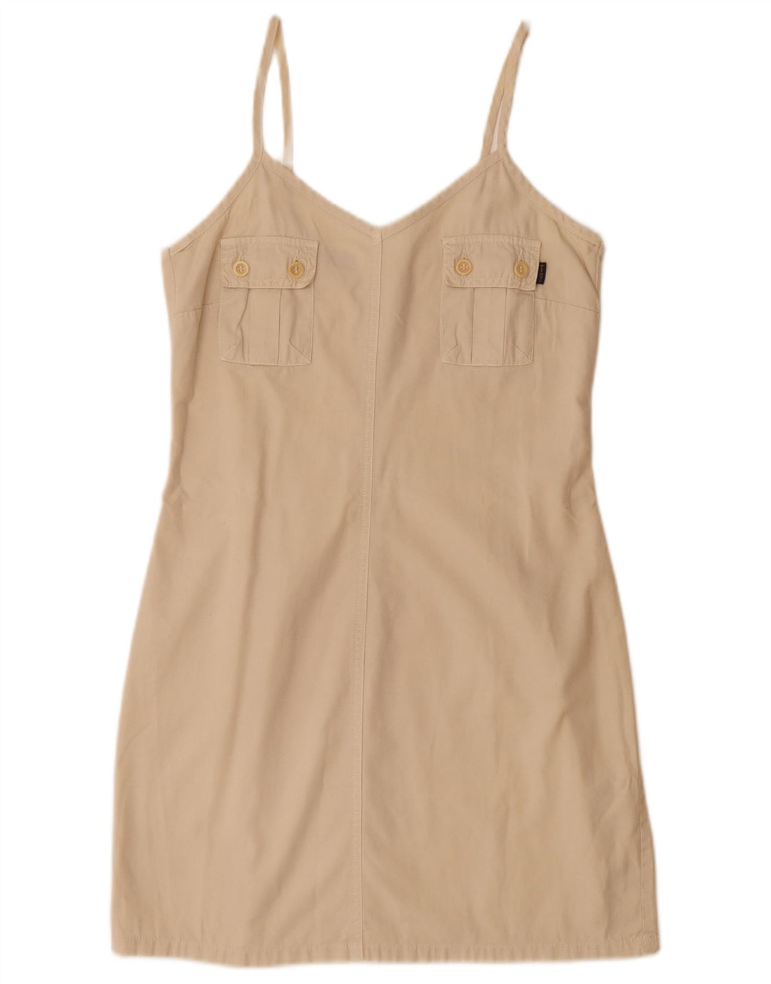 WIT BOY Vestido lencero para mujer UK 44 Grande Algodón beige