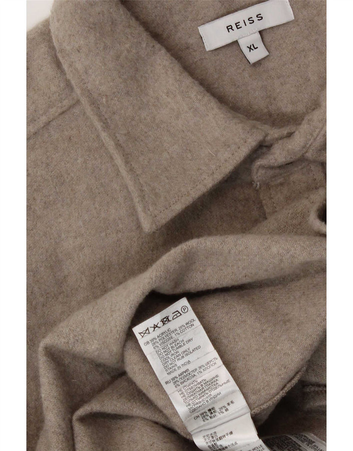 Camisa Reiss Hombre Sobrecamisa XL Gris Acrílico