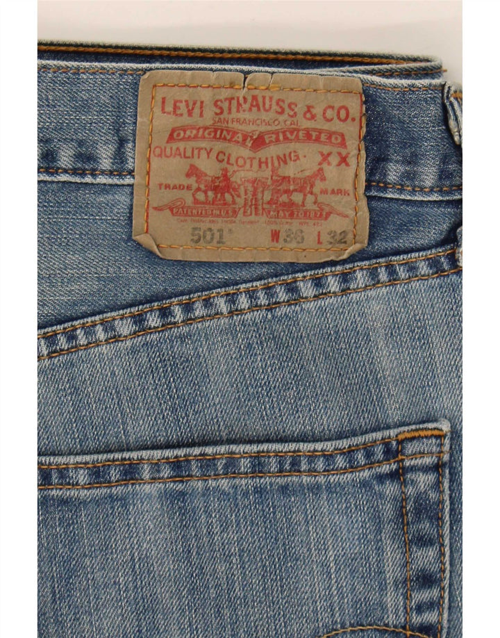 Levi's Hombre 501 Vaqueros Rectos W36 L32 Algodón Azul