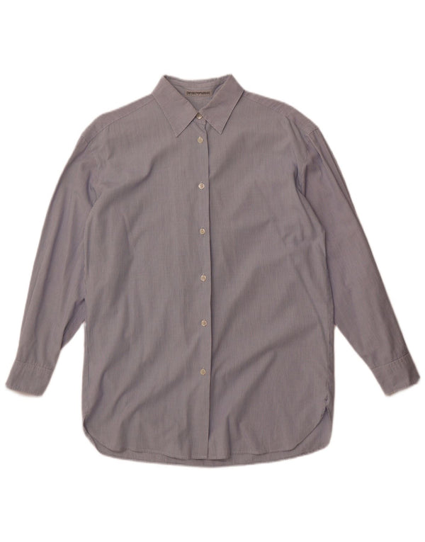 Camisa Emporio Armani Mujer IT 42 Algodón Azul Medio A Cuadros