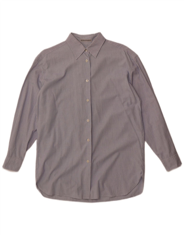 Camisa Emporio Armani Mujer IT 42 Algodón Azul Medio A Cuadros