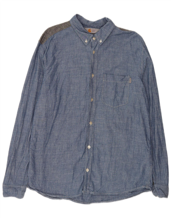 Camisa Carhartt Hombre XL Algodón color block azul