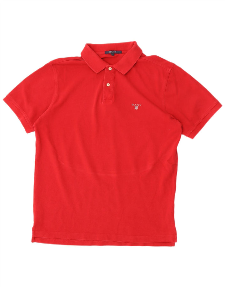 Gant Polo Hombre Grande Rojo Algodón