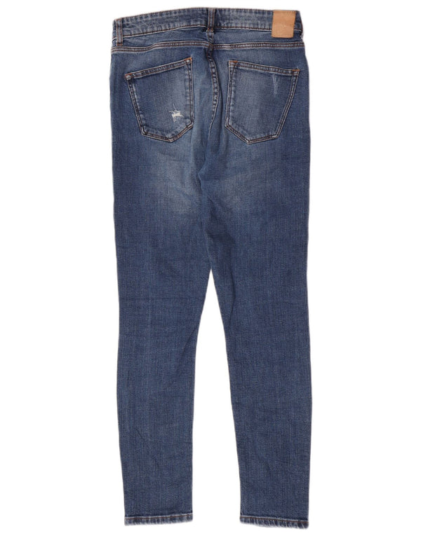 Zara Vaqueros Pitillo Mujer EU 40 Mediano W30 L27 Algodón Azul