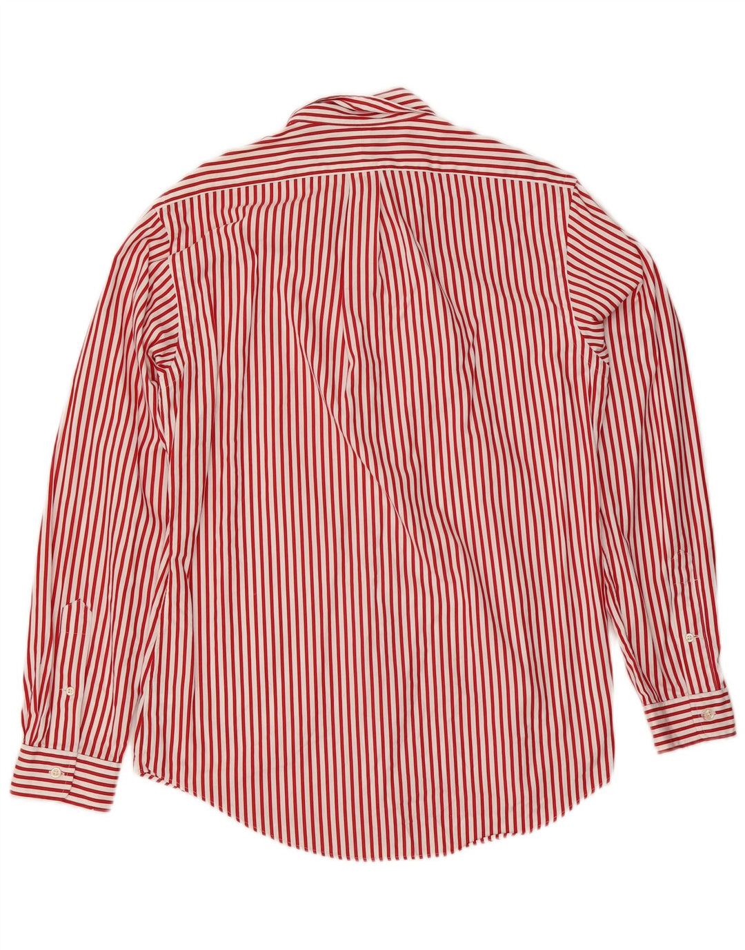 Ralph Lauren Camisa de ajuste personalizado para hombre de algodón a rayas rojas medianas