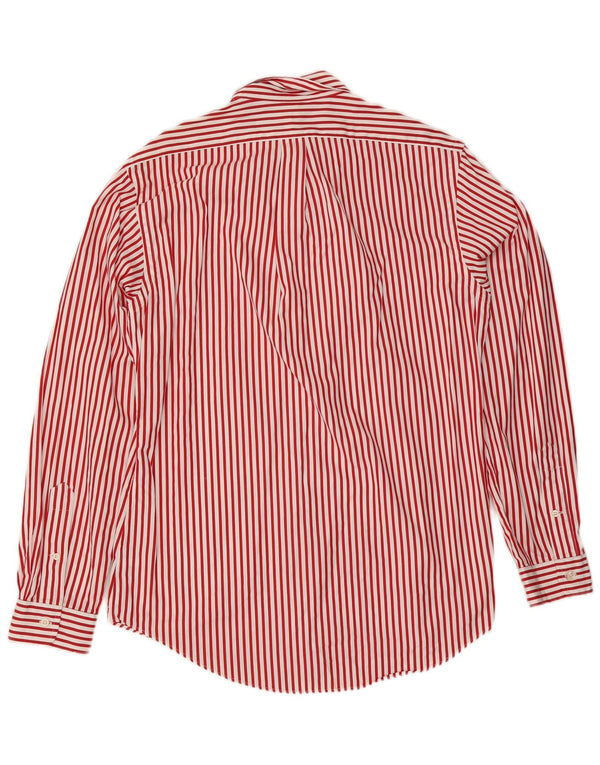 Ralph Lauren Camisa de ajuste personalizado para hombre de algodón a rayas rojas medianas