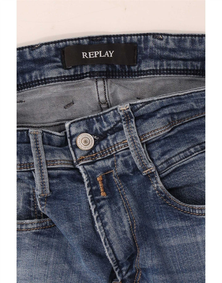 Vaqueros pitillo para mujer Replay W28 L30 Azul