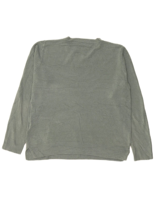 Marks & Spencer Jersey de Cuello Redondo para Mujer UK 44 Grande Acrílico Verde