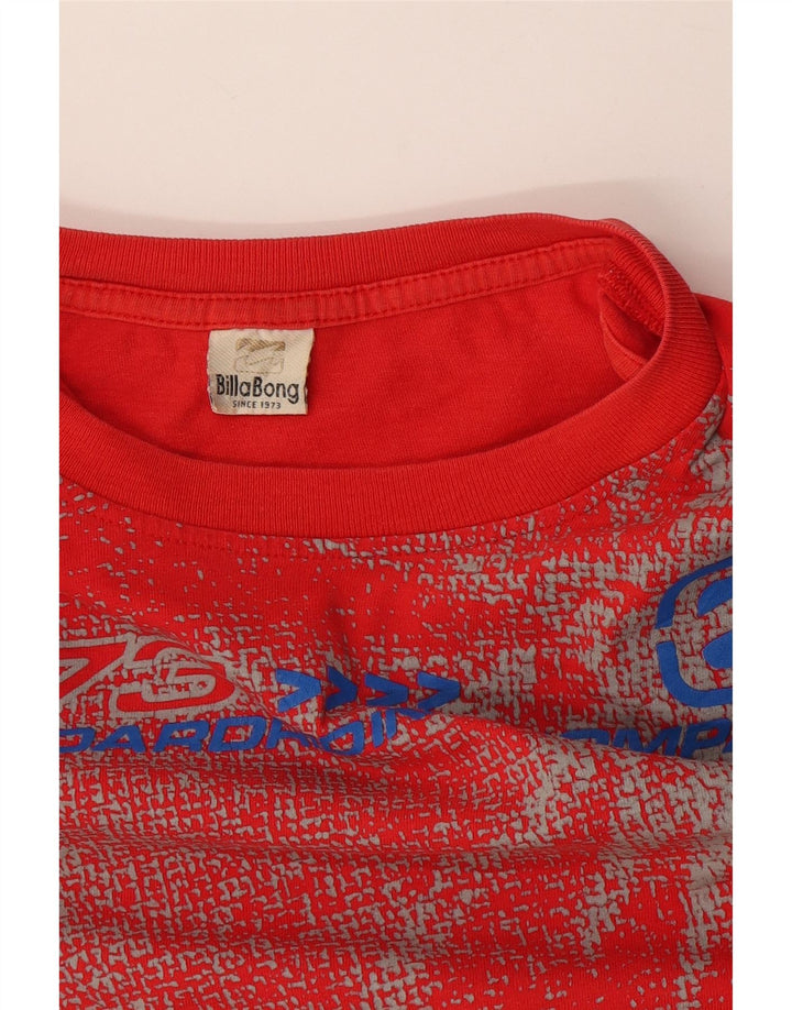 Billabong Hombre Camiseta Gráfica Top XL Rojo