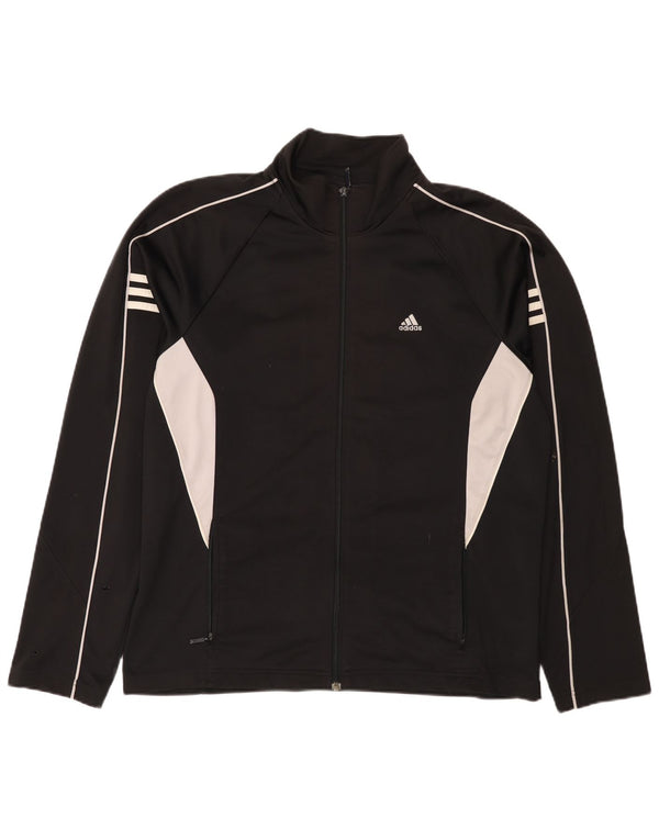 Adidas - Chaqueta de chándal para hombre, talla 42/44, poliéster color negro grande
