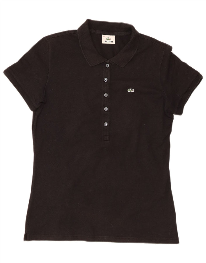 Polo Lacoste Mujer Talla 44 Grande Algodón Negro
