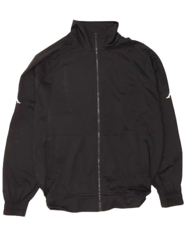Kappa Mens Graphic Chándal Top Chaqueta 2XL Negro Poliéster