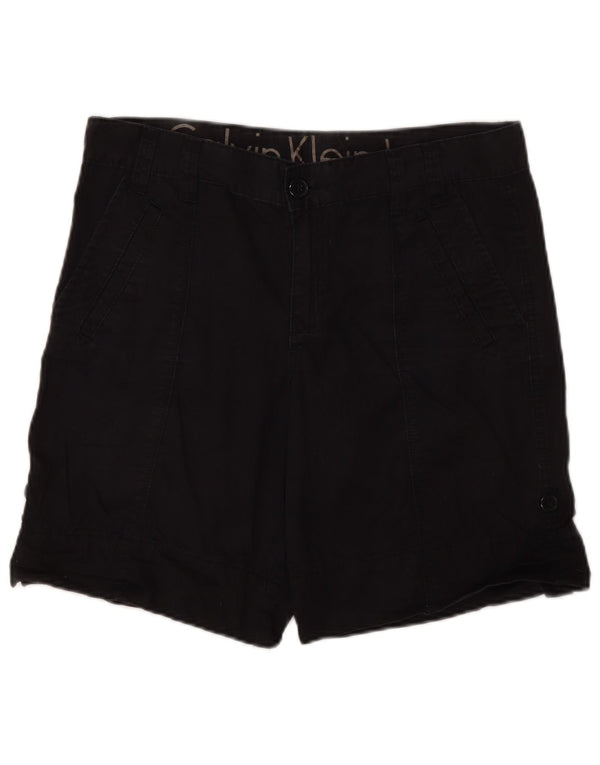 CALVIN KLEIN Shorts cargo para mujer US 6 Medium W30 Algodón negro