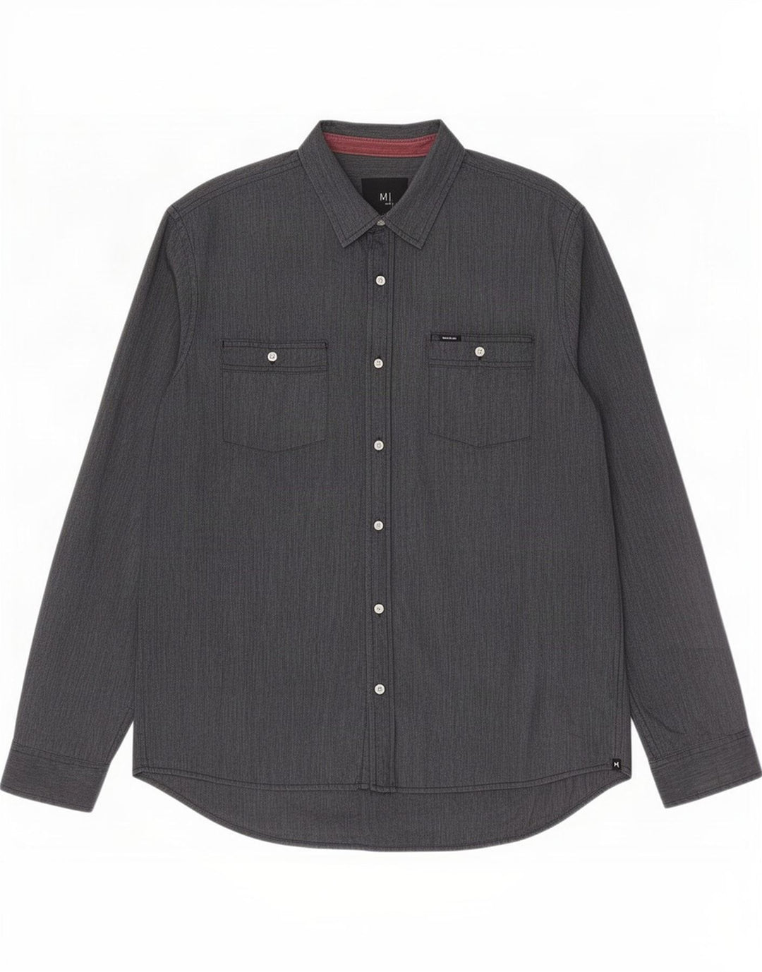 Camisa Hurley Hombre XL Gris Algodón